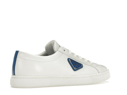 Prada Court Sneaker White Blue Leather (Women's)