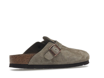 Birkenstock Boston Soft Footbed Suede Taupe (Narrow Fit)