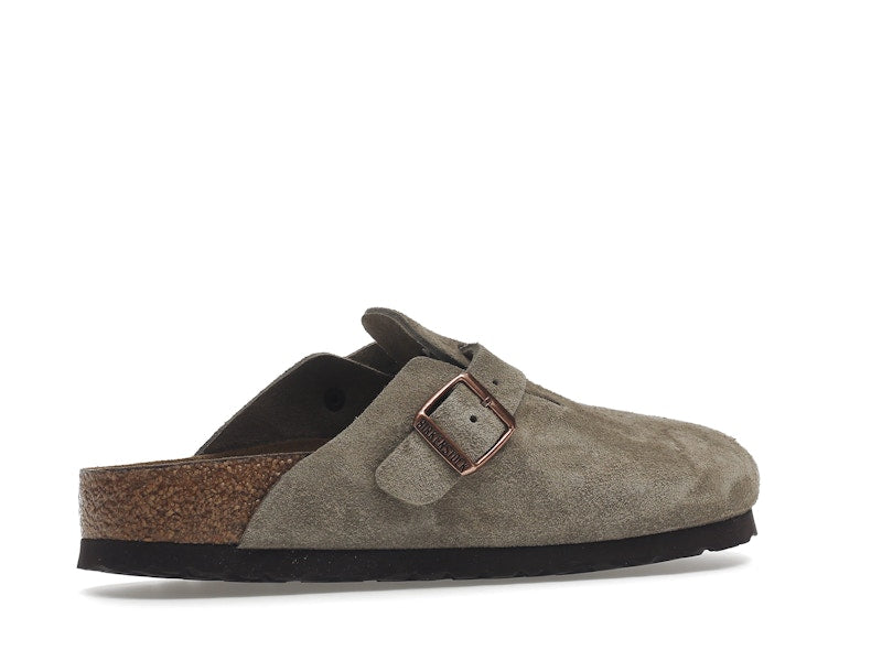 Birkenstock Boston Soft Footbed Suede Taupe (Narrow Fit)