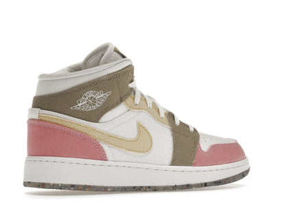 Jordan 1 Mid SE Pastel Vivid Green Grind (GS)