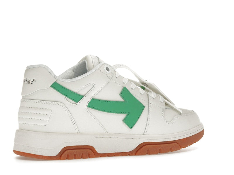 OFF-WHITE Out Of Office OOO Low Tops White Bright Green Brick Red