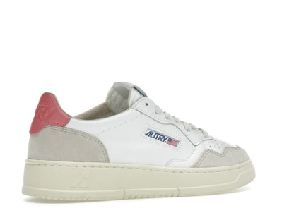 Autry Medalist Leather Low White Tearose Beige (Women's)