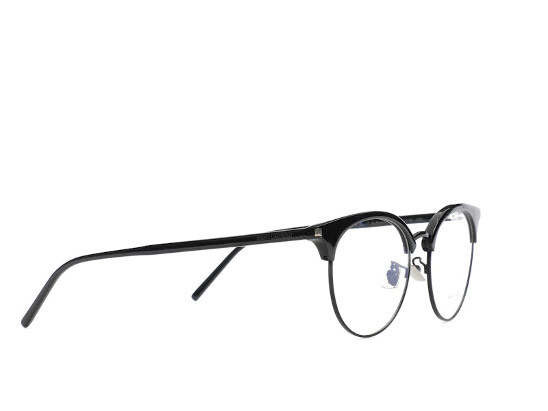 Saint Laurent Round-Frame Acetate Optical Frames Black Black Transparent (SL233F-30002729-001)