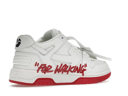 OFF-WHITE Out Of Office "OOO" Low Tops For Walking White White Red SS22