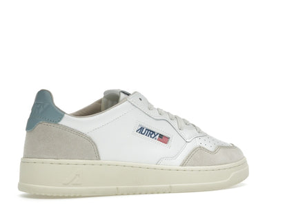 Autry Medalist Leather Low White Silver Blue