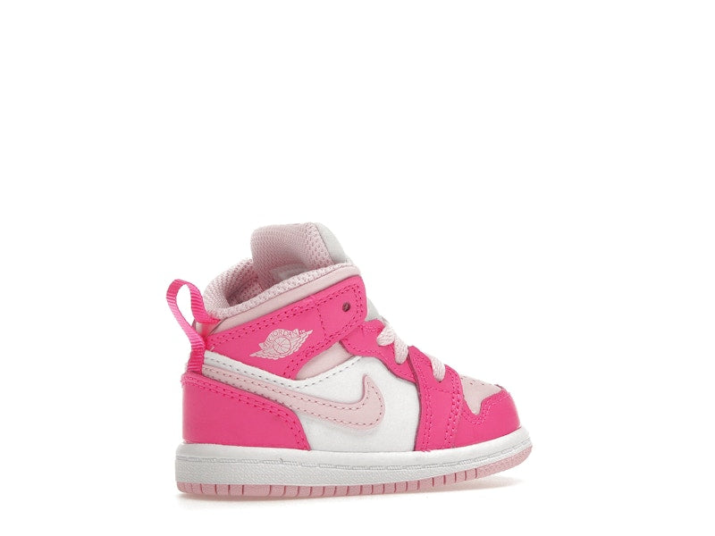 Jordan 1 Mid White Fierce Pink (TD)