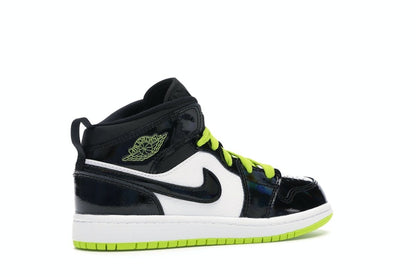 Jordan 1 Mid Black Cyber Mystic Green (PS)