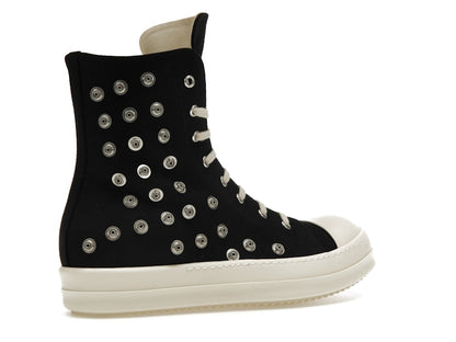 Rick Owens DRKSHDW Sneaks Studded Eyelets Black Milk