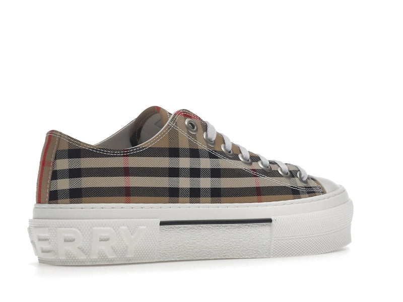 Burberry Vintage Check Cotton Sneakers Archive Beige White (Women's)
