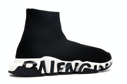 Balenciaga Speed Graffiti Trainers Black White