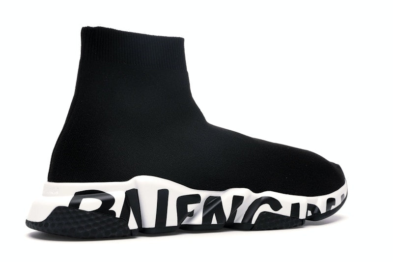 Balenciaga Speed Graffiti Trainers Black White