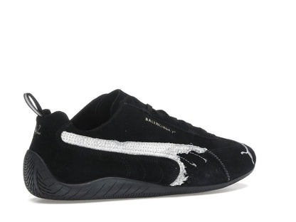 Balenciaga x Puma Speedcat Suede Distressed Black White