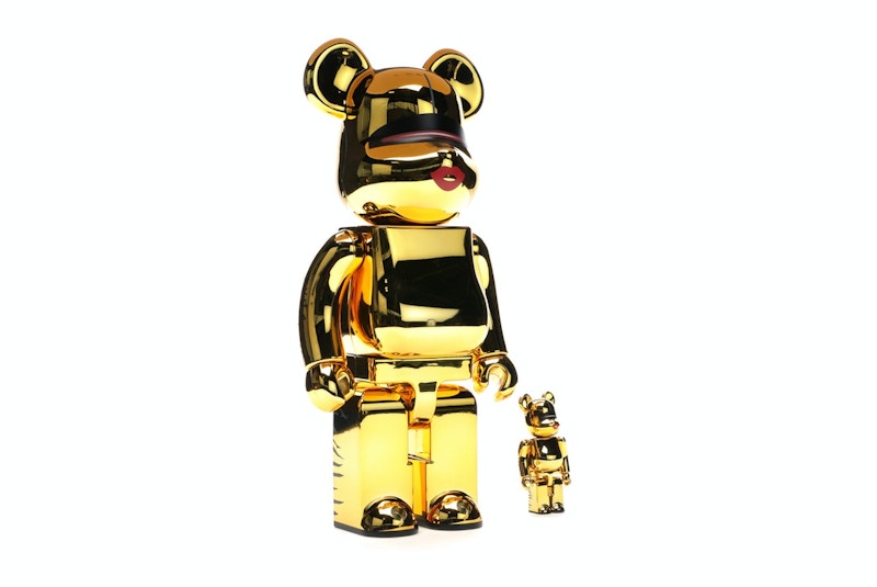 Bearbrick x Tyga x Hajime Sorayama 100% & 400% Set Gold