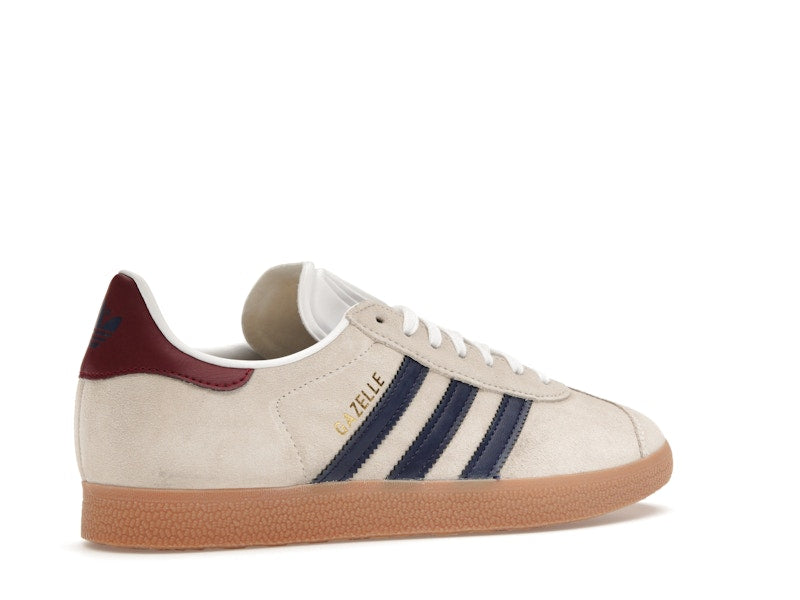 adidas Gazelle Beige Dark Blue Collegiate Burgundy