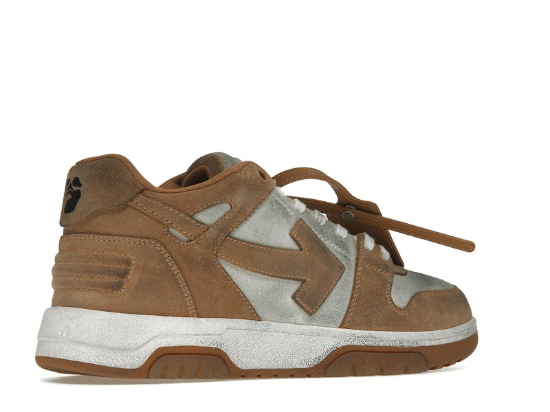 OFF-WHITE Out Of Office "OOO" Low Tops Distressed Brown White