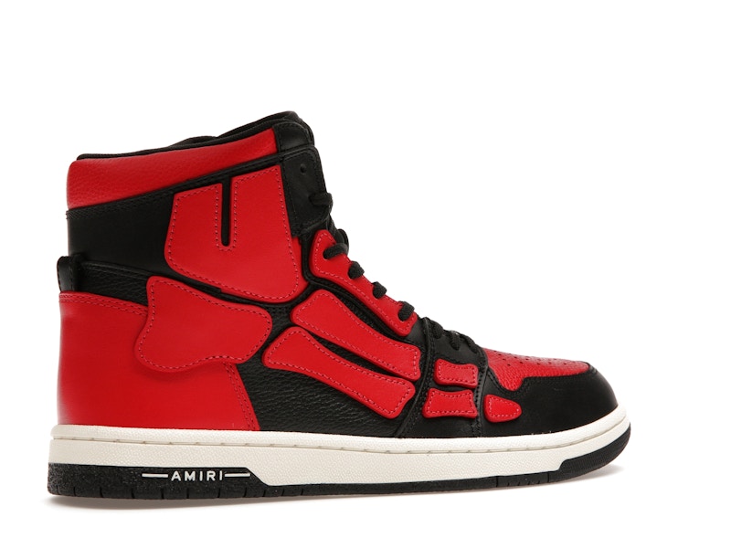 AMIRI Skel Top Hi Black Red White