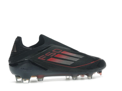 adidas F50 Elite Laceless FG Core Black Iron Metallic Lucid Red