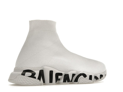 Balenciaga Speed Graffiti Trainers White Black