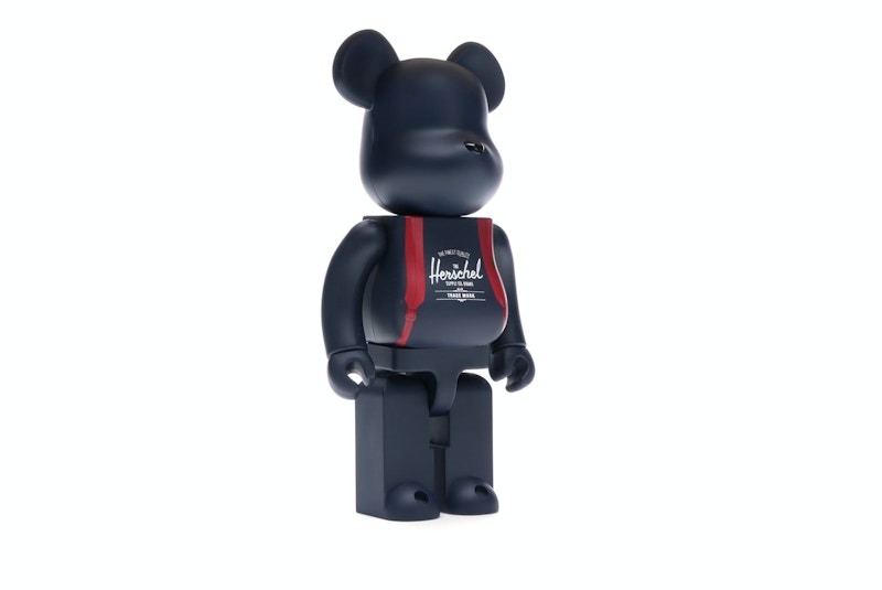 Bearbrick Medicom Herschel Peacoat 100% & 400% Set Navy
