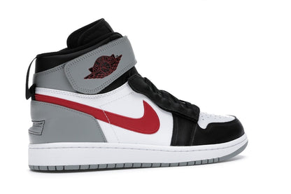 Jordan 1 High FlyEase Black Particle Grey Gym Red