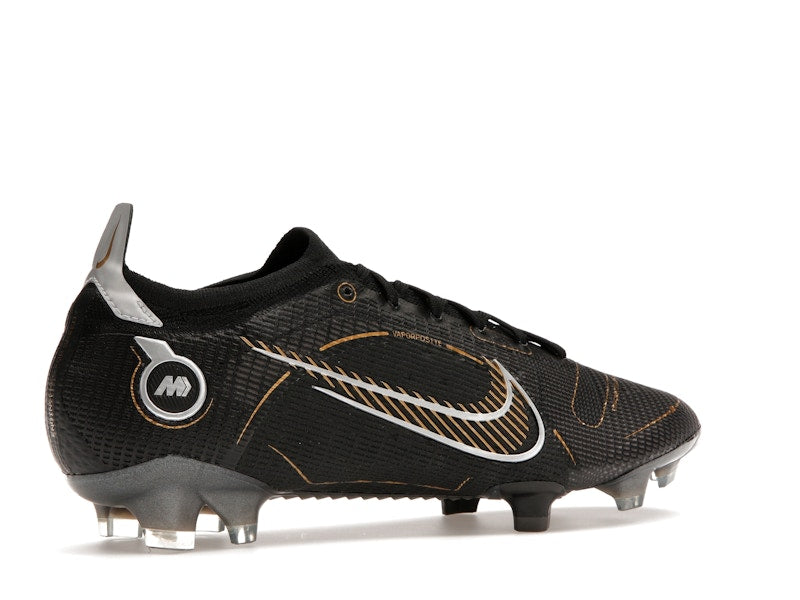 Nike Mercurial Vapor 14 Elite FG Black Metallic Silver Cave Stone Metallic Gold