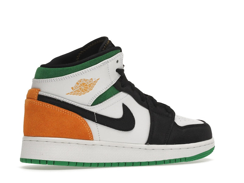 Jordan 1 Mid SE White Laser Orange Lucky Green (GS)
