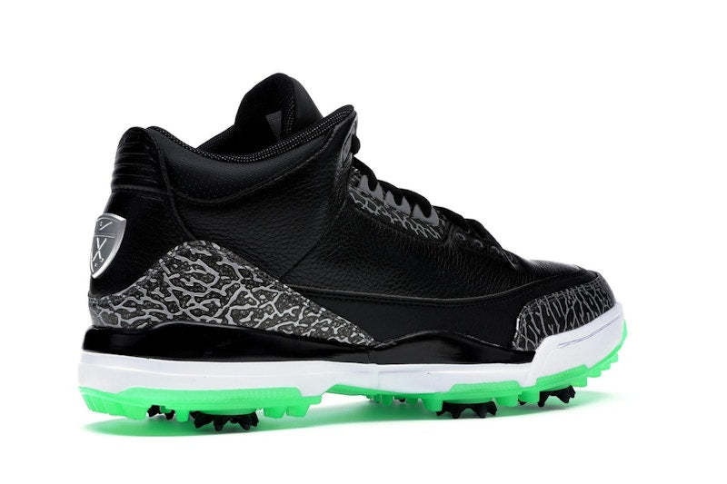 Jordan 3 Retro Golf Black Green Glow