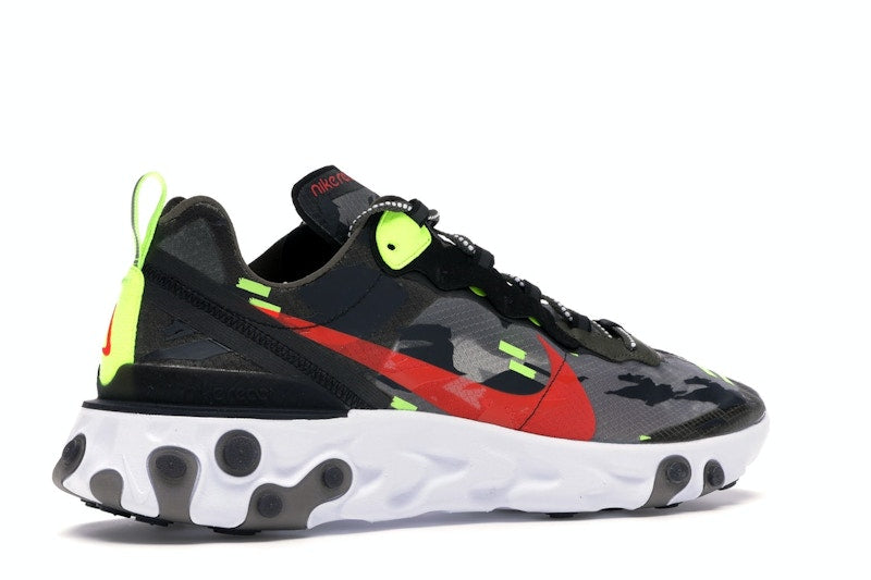 Nike React Element 87 Medium Olive Bright Crimson