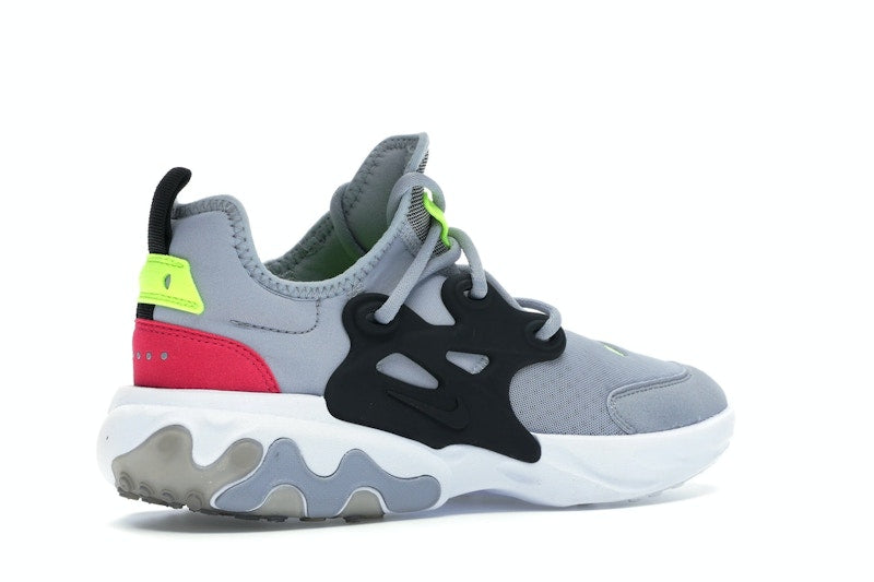 Nike React Presto Wolf Grey Black Rush Pink Volt (GS)
