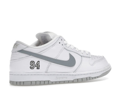 Nike SB Dunk Low Supreme 94 White Metallic Silver