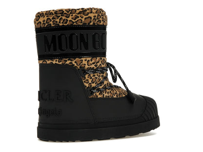 Moncler Shedir Snow Boots Palm Angels Black Leopard Print