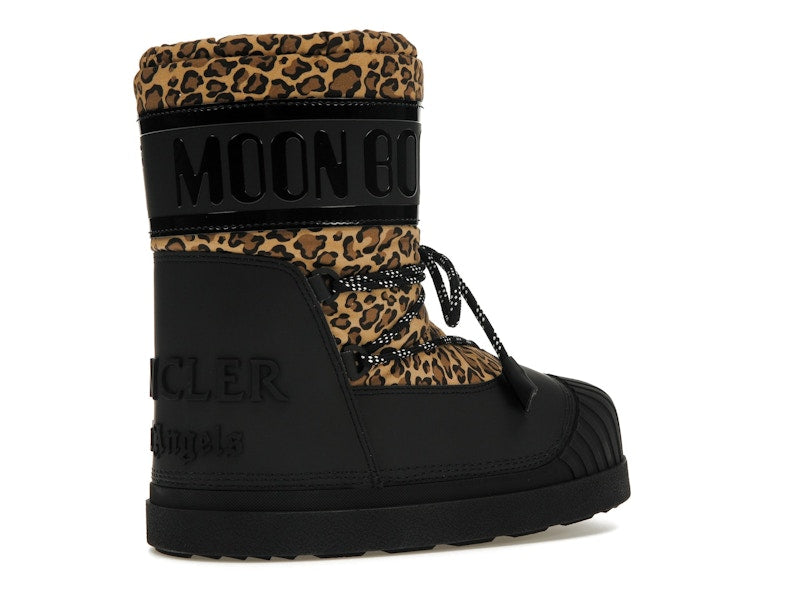 Moncler Shedir Snow Boots Palm Angels Black Leopard Print