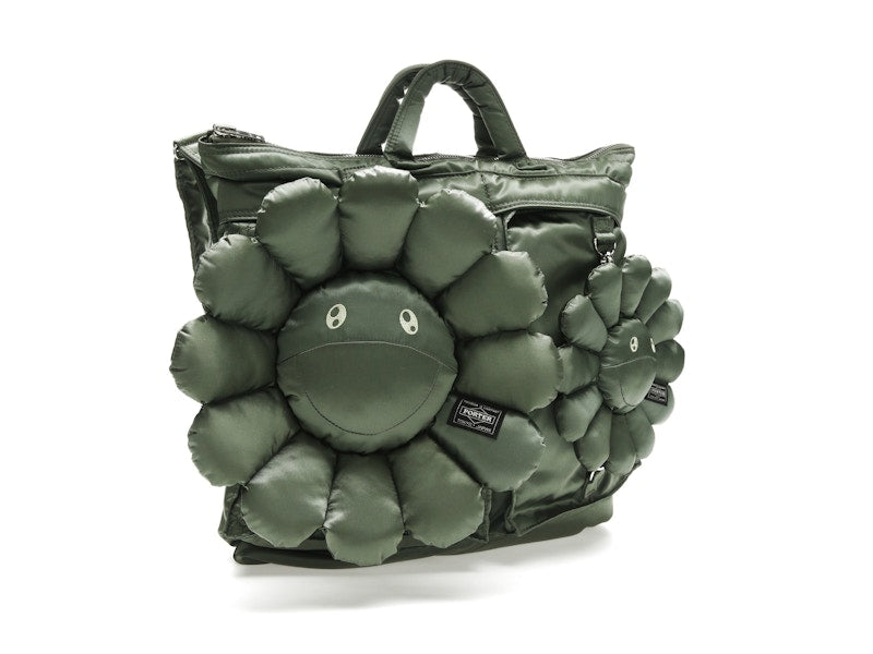 Takashi Murakami x PORTER 2Way Helmet Bag Sage Green
