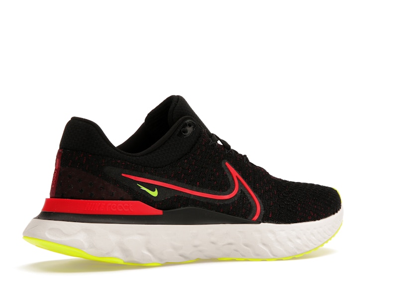 Nike React Infinity Run Flyknit 3 Black Siren Red Volt