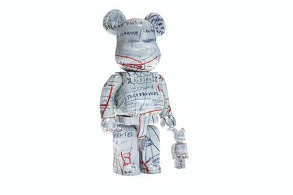 Bearbrick Jean-Michel Basquiat 2 100% & 400% Set White