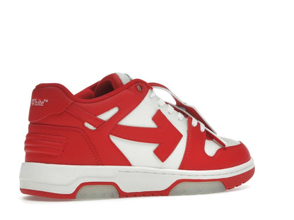 OFF-WHITE Out Of Office OOO Low Tops Red White