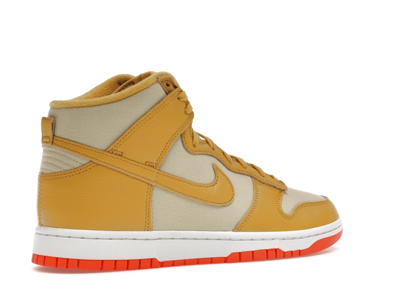 Nike Dunk High Wheat Gold Safety Orange