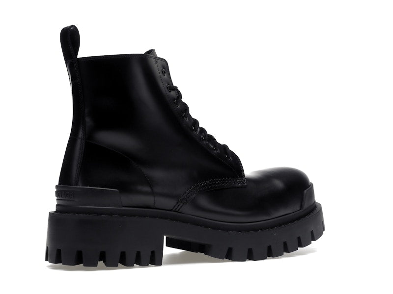 Balenciaga Strike 20mm Lace Up Boot Black