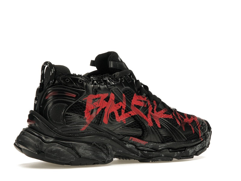Balenciaga Runner Graffiti Black Red