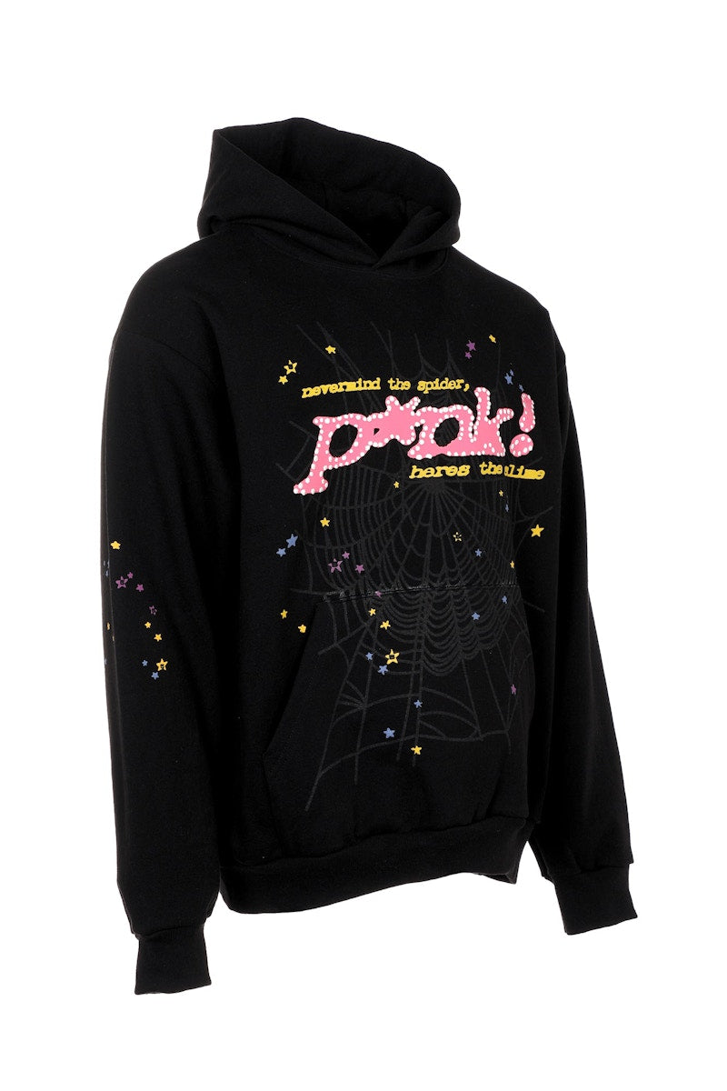 Sp5der P*NK Hoodie Black