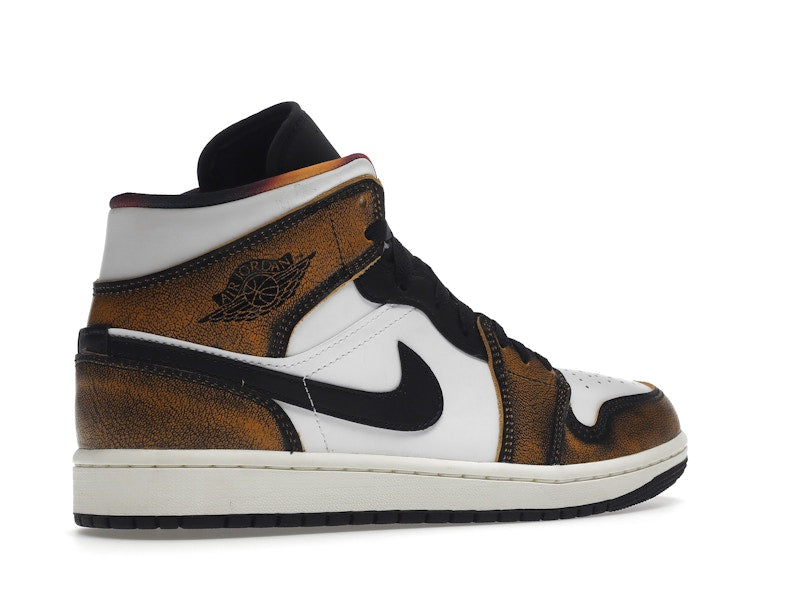 Jordan 1 Mid SE Orange Wear Away