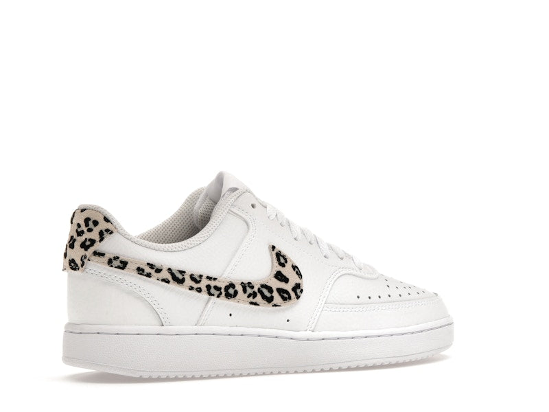 Nike Court Vision Low Leopard Swoosh White (Women's)