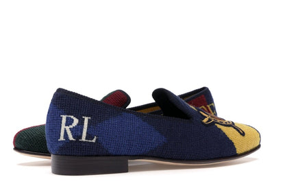 Ralph Lauren Formal Slipper Palace Engineered Equestrian Print