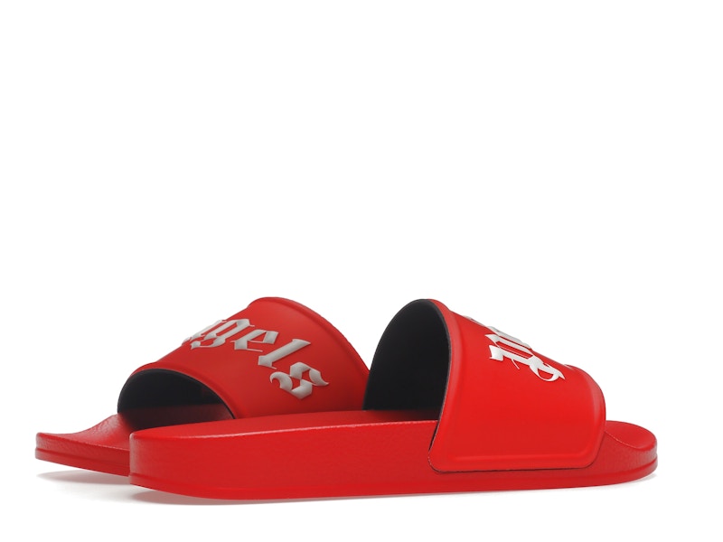 Palm Angels Pool Slides Red White