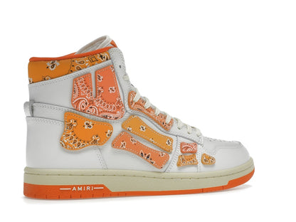AMIRI Skel Top Hi Bandana White Orange