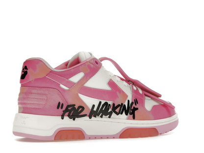 OFF-WHITE Out Of Office OOO "For Walking" Low Tops Pink Tie Dye