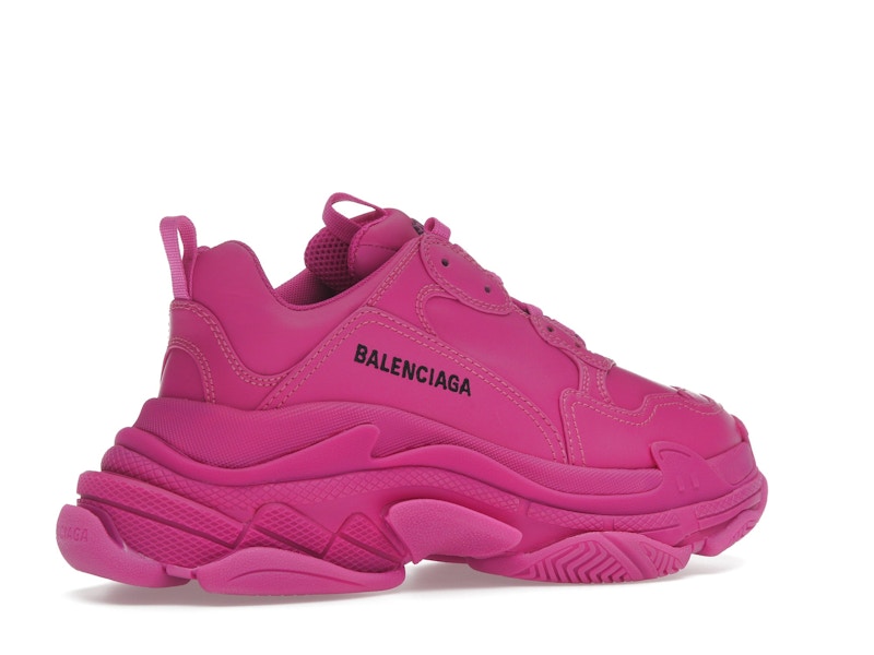 Balenciaga Triple S Faux Leather Dark Pink (Women's)