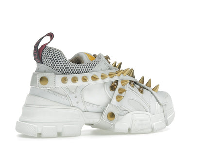 Gucci Flashtrek Chunky Leather Sneakers White Gold (Women's)