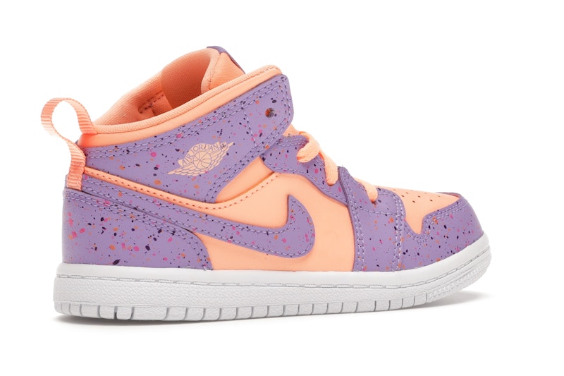 Jordan 1 Mid Paint Splatter Orange Purple (TD)