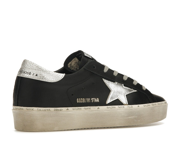 Golden Goose Hi-Star Black Silver (Women's)